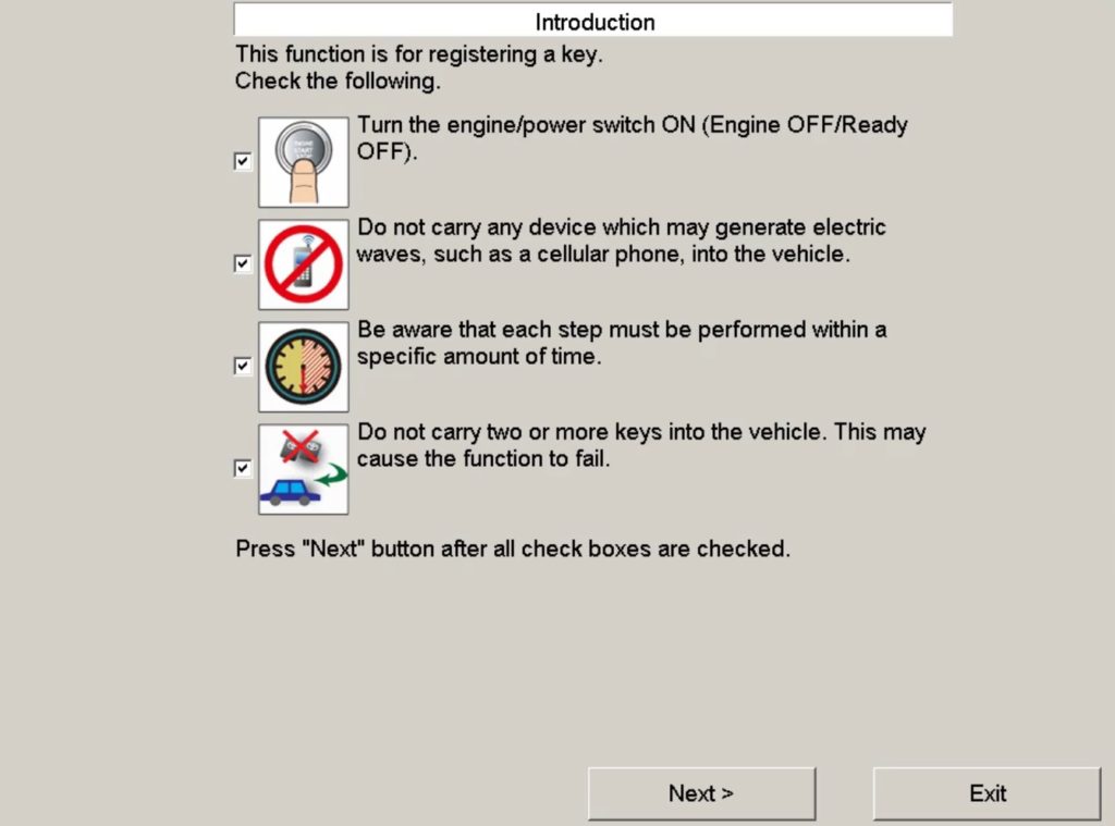 Toyota Lexus Scion smart key fob keyfob TIS software tool Techstream programming instructions how to DIY DIY-time program 5