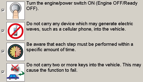 Lexus IS 250 350 blank virgin unregistered Smart Key fob how to program instructions procedure check list