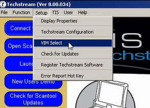 TechStream TIS troubleshooting tips not connecting to vehicle VIM select communication protocol miniVCI