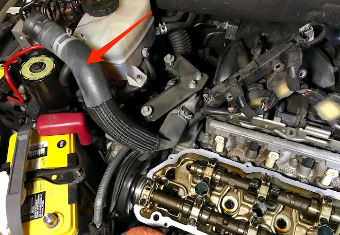 Toyota Lexus v6 Hybrid engine valve cover gasket ignition coils spark plugs replacement Highlander RX Camry Solara Sienna 330 400h ES330 radiator coolant hose disconnect