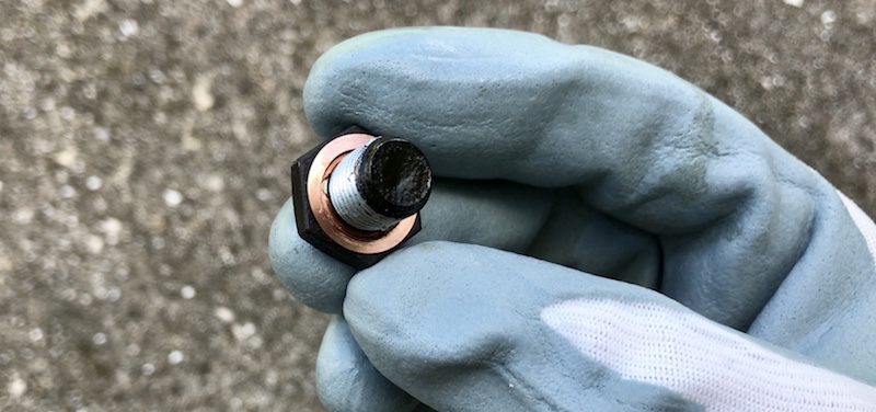 Nissan drain plug copper gasket for CVT transmission and oil pan